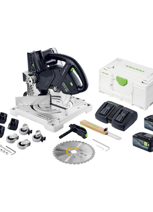 Scie à ruban sans fil Festool SYMC 70 EB-Basic SYMMETRIC 36 V (2 x 18 V) 216 mm + 2x batterie 5,0 Ah + double chargeur + Systainer