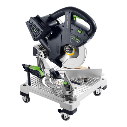 Festool SYMC 70 EB-Basic SYMMETRIC Akku Leistensäge 36 V ( 2 x 18 V ) 216 mm + 4x Akku 5,0 Ah + Doppelladegerät + Systainer