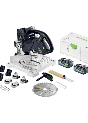 Festool SYMC 70 EB-Basic SYMMETRIC Akku Leistensäge 36 V ( 2 x 18 V ) 216 mm + 2x Akku 8,0 Ah + Systainer - ohne Ladegerät