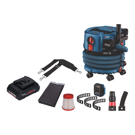 Bosch GAS 18V-12 MC Professional Aspirateur sans fil BITURBO Brushless + 1x batterie ProCore 4,0 Ah + accessoires - sans chargeur