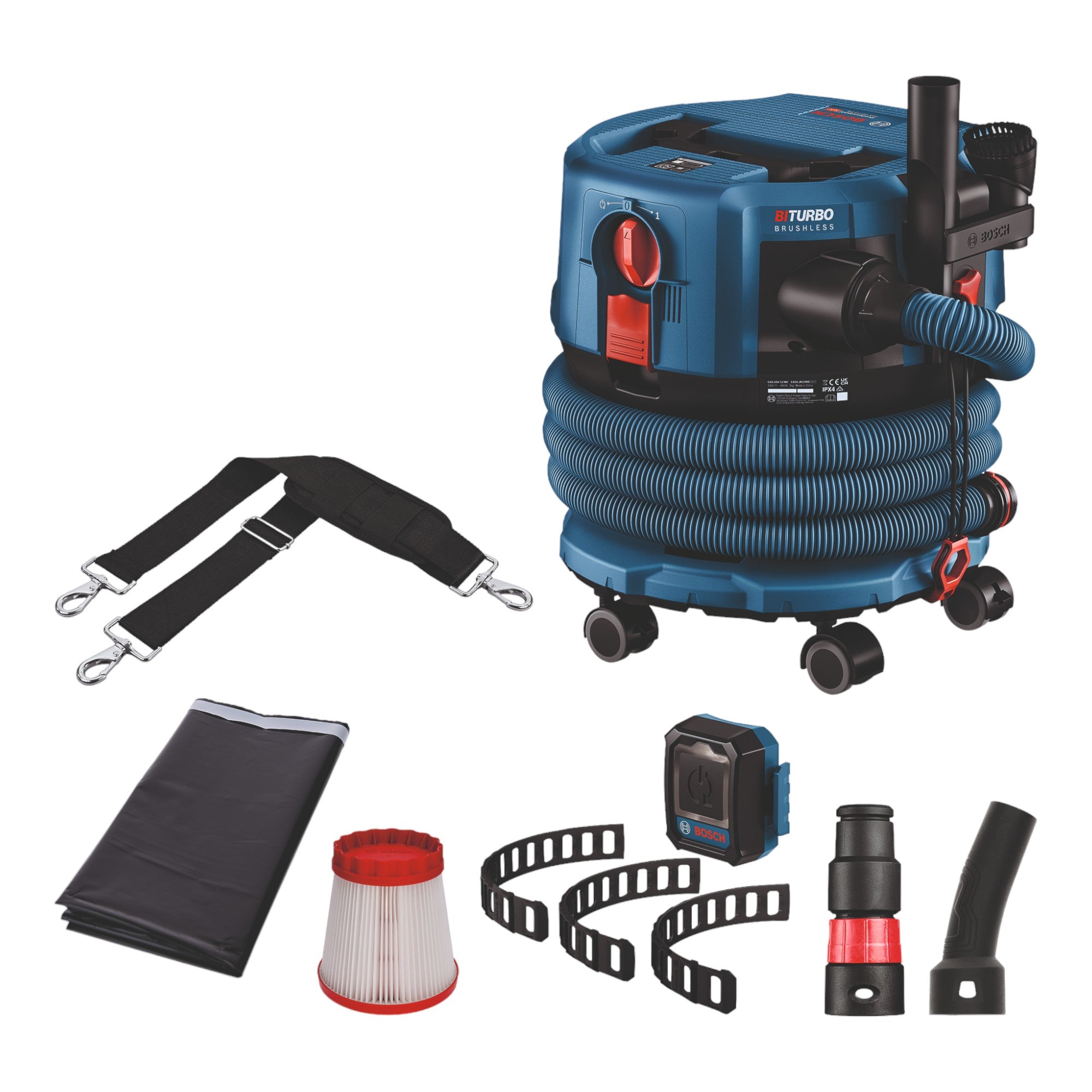 Bosch GAS 18V 12 MC Professional Akku Staubsauger BITURBO Brushless 2x ProCore Akku 5 5 Ah Schnellladegeraet Zubehoer 1 - toolbrothers