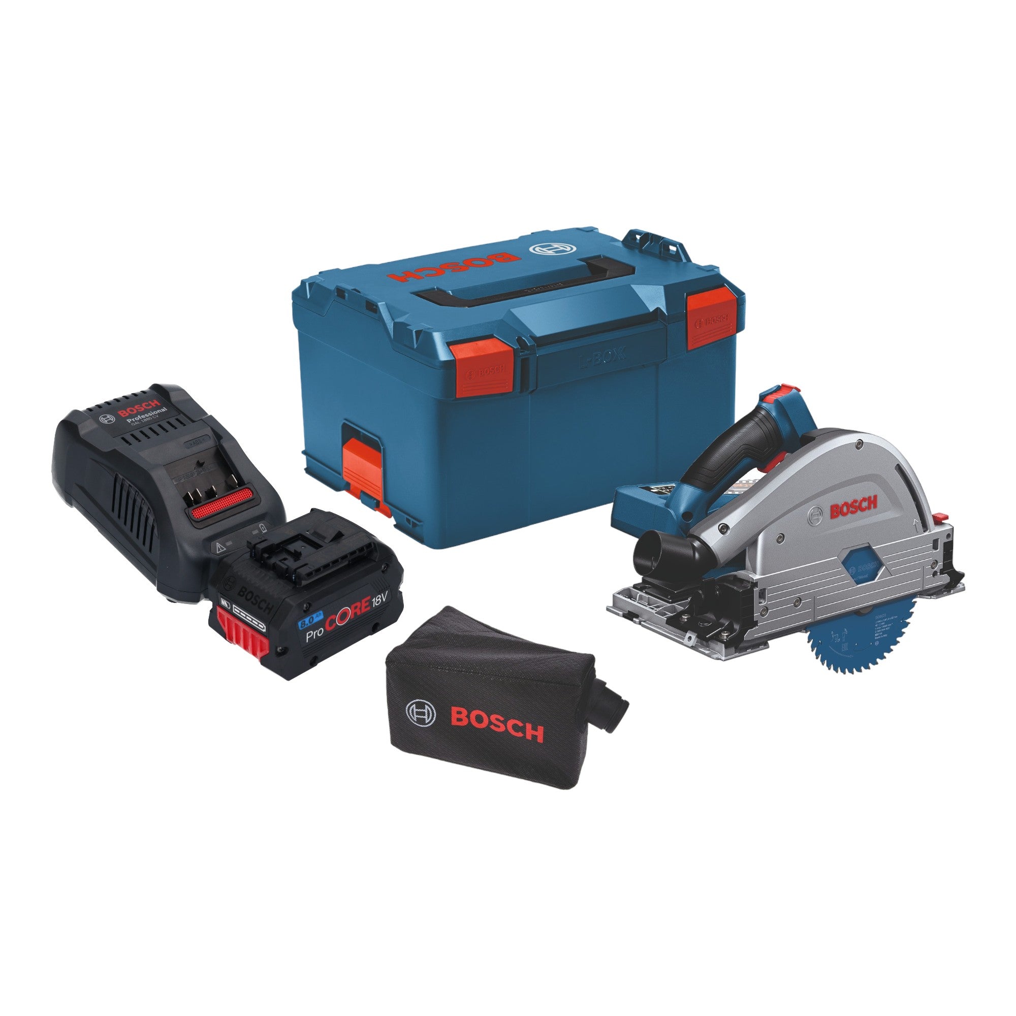 Bosch GKT 18V 52 GC Professional Akku Tauchsaege 18 V 140 mm BITURBO Brushless 1x ProCore Akku 8 0 Ah Ladegeraet Connectivity Modul L Boxx 0 - toolbrothers