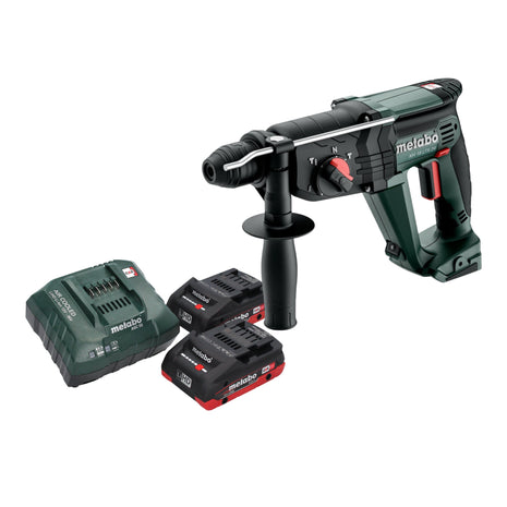 Metabo KH 18 LTX 24 akumulatorowy kombimłot 18 V 2,1 J SDS Plus + 2x akumulator LiHD 4,0 Ah + ładowarka