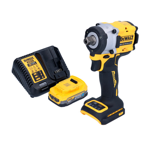 Llave de impacto a batería DeWalt DCF 922 E1 18 V 406 Nm 1/2" sin escobillas + 1x batería Powerstack 1,7 Ah + cargador