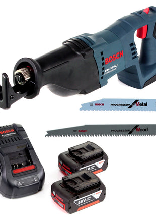 Bosch GSA 18V-Li N Akku Reciprosäge 18V Säbelsäge + 2x Sägeblatt + 2x 3,0 Ah Akku + Ladegerät - Toolbrothers