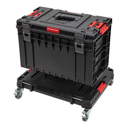 Toolbrothers RHINO XXL mobiler Transportroller ECO Movement+ Rollbrett mit Schwenkrädern aus Metall und Bremse