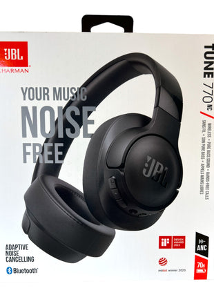 JBL Tune 770NC Kopfhörer Bluetooth 5.3 Pure Bass Sound Schwarz bis zu 70 Std. Laufzeit Reddot winner 2023