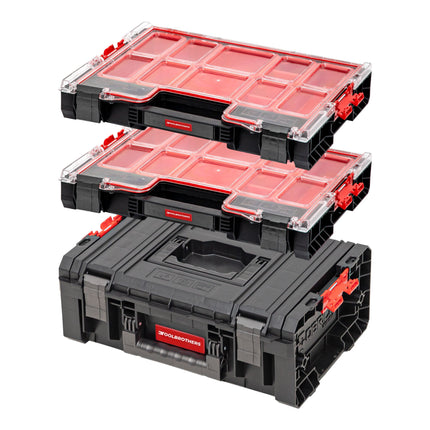 Toolbrothers RHINO Werkzeugkasten Set 1 RHINO L Werkzeugkoffer ECO Basic + 2x RHINO L Organizer ECO Höhe L Boxen IP54