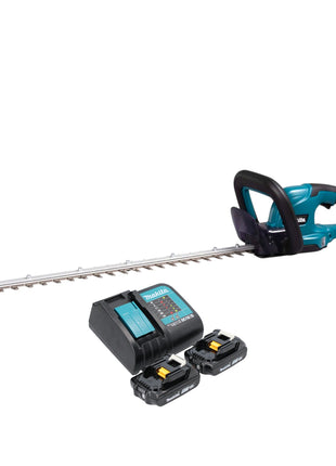 Makita DUH 607 SA2 Akku Heckenschere 18 V 60 cm + 2x Akku 2,0 Ah + Ladegerät