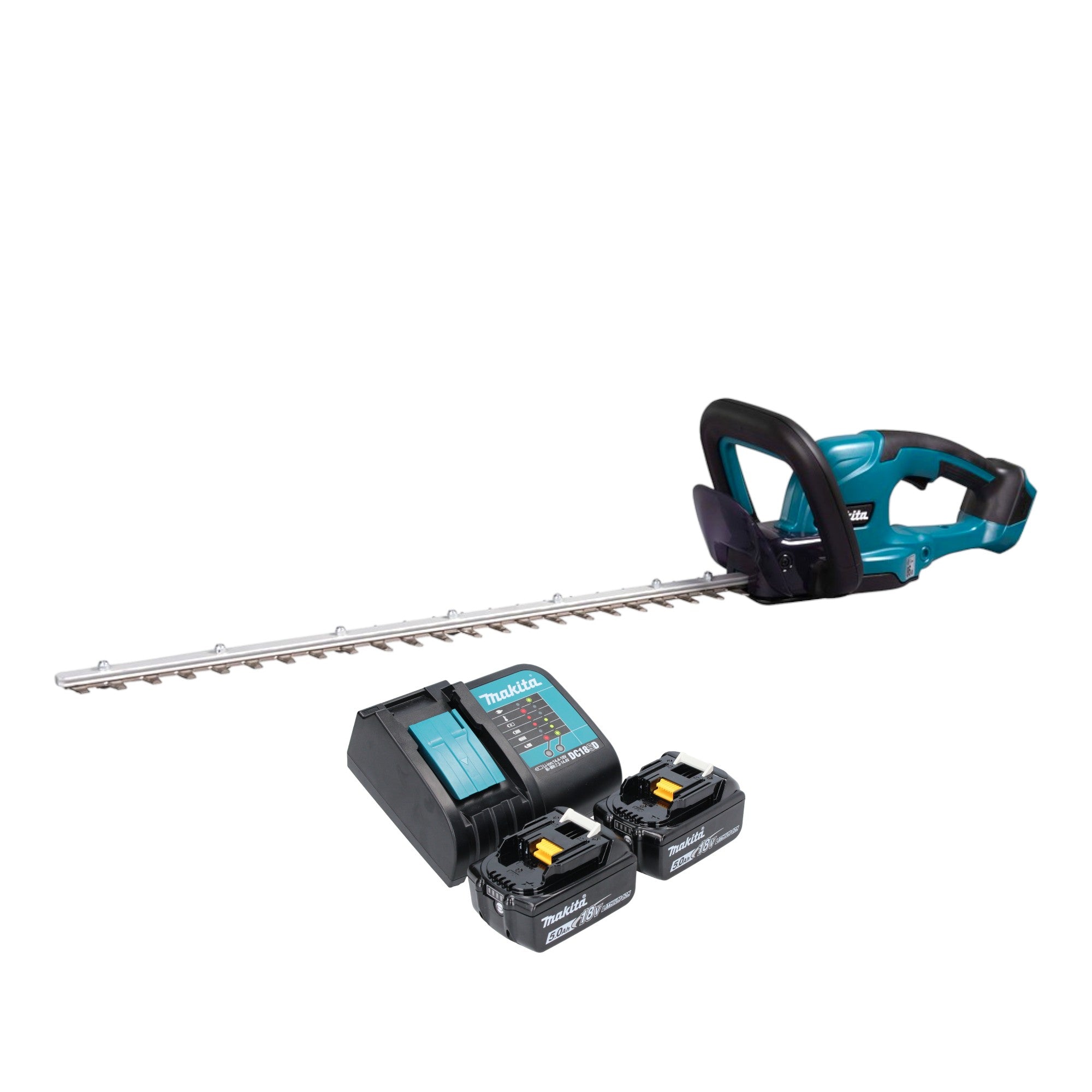 Makita DUH 607 ST2 Akku Heckenschere 18 V 60 cm 2x Akku 5 0 Ah Ladegeraet 0 - toolbrothers