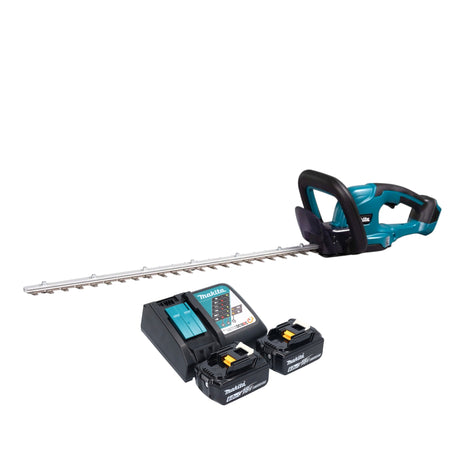 Makita DUH 607 RG2 Cisaille à haies sans fil 18 V 60 cm + 2x batterie 6,0 Ah + chargeur