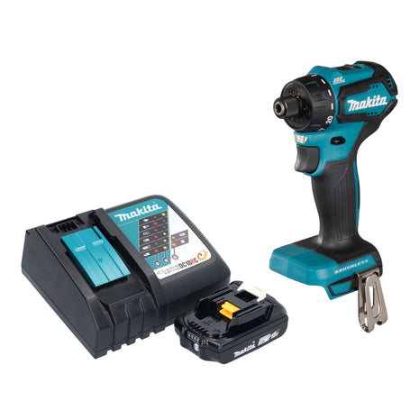 Makita DDF 083 RA1 Akku Bohrschrauber 18 V 40 Nm 1/4'' Brushless + 1x Akku 2,0 Ah + Ladegerät