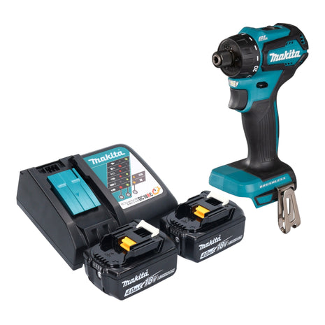 Makita DDF 083 RM Akku Bohrschrauber 18 V 40 Nm 1/4'' Brushless + 2x Akku 4,0 Ah + Ladegerät