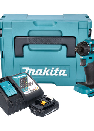 Makita DDF 083 RA1J Akku Bohrschrauber 18 V 40 Nm 1/4'' Brushless + 1x Akku 2,0 Ah + Ladegerät + Makpac