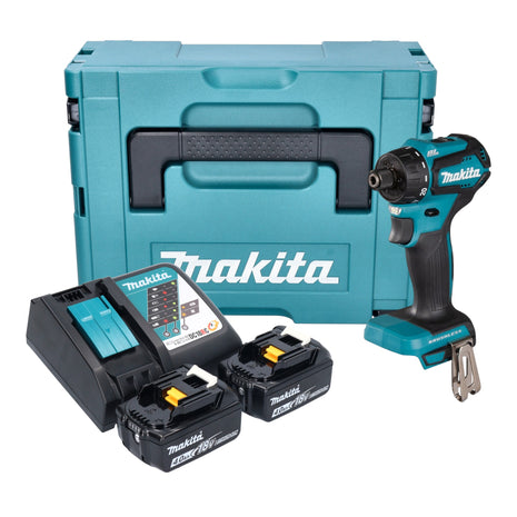 Makita DDF 083 RMJ Akku Bohrschrauber 18 V 40 Nm 1/4'' Brushless + 2x Akku 4,0 Ah + Ladegerät + Makpac