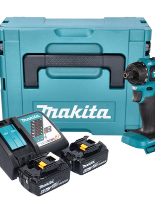 Makita DDF 083 RGJ Akku Bohrschrauber 18 V 40 Nm 1/4'' Brushless + 2x Akku 6,0 Ah + Ladegerät + Makpac