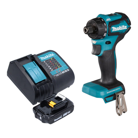 Trapano a batteria Makita DDF 083 SA1 18 V 40 Nm 1/4'' brushless + 1x batteria ricaricabile 2,0 Ah + caricabatterie