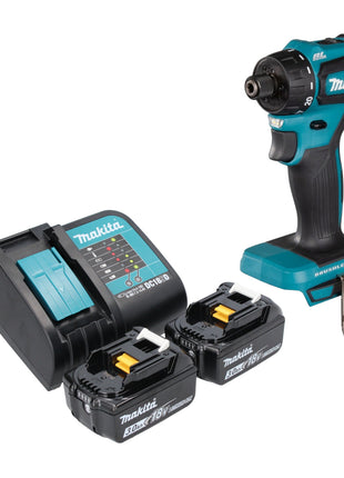 Makita DDF 083 SF perceuse-visseuse sans fil 18 V 40 Nm 1/4'' brushless + 2x batteries 3,0 Ah + chargeur