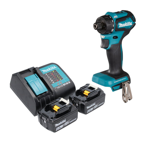 Makita DDF 083 SG taladro atornillador inalámbrico 18 V 40 Nm 1/4'' sin escobillas + 2x baterías 6,0 Ah + cargador