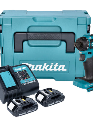 Makita DDF 083 SYJ Akku Bohrschrauber 18 V 40 Nm 1/4'' Brushless + 2x Akku 1,5 Ah + Ladegerät + Makpac