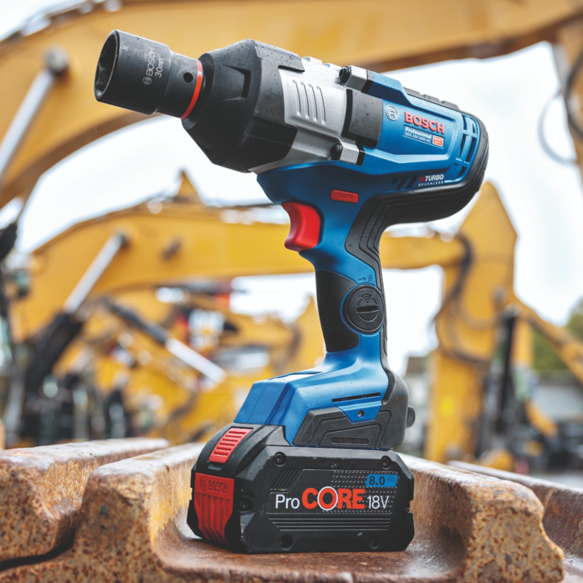 Bosch GDS 18V 1600 HC Professional Akku Schlagschrauber 18 V 1600 Nm 3 4 BITURBO Brushless 06019M1002 2x ProCORE Akku 8 0 Ah Ladegeraet L Boxx 4 - toolbrothers