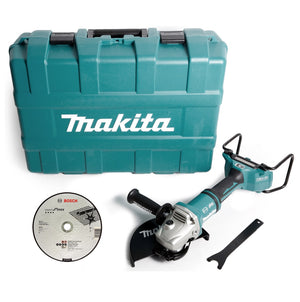Makita DGA 901 ZKU2 Akku Winkelschleifer 36V ( 2x18V ) 230mm Brushless Solo + Ezynut + 25x Trennscheibe + Koffer - ohne Akku, ohne Ladegerät