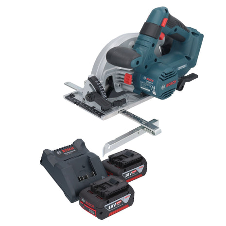 Bosch GKS 18V-57-2 Sierra circular inalámbrica profesional 18 V 165 mm sin escobillas + 2x baterías 4,0 Ah + cargador