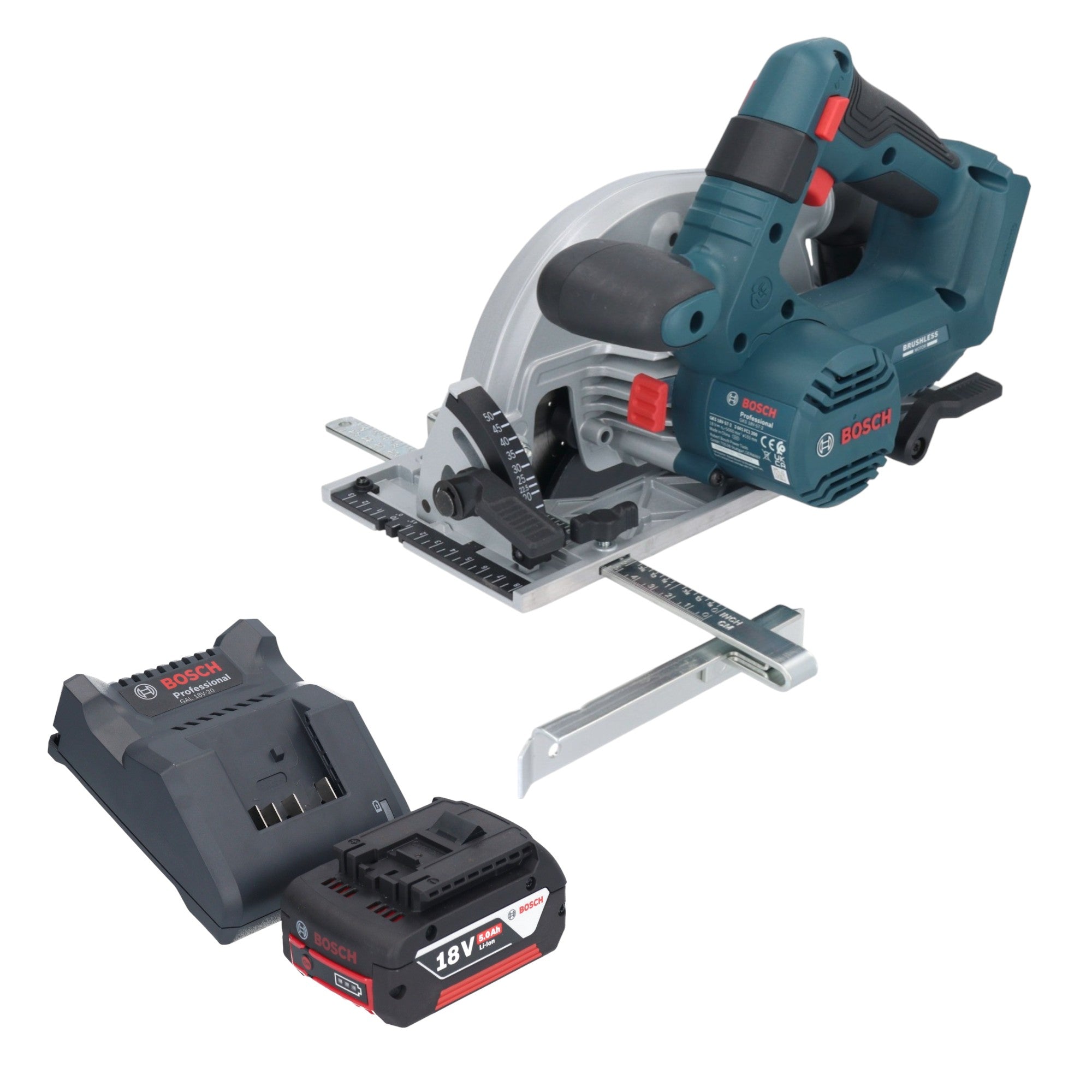 Bosch GKS 18V 57 2 Professional Akku Handkreissaege 18 V 165 mm Brushless 1x Akku 5 0 Ah Ladegeraet 0 - toolbrothers