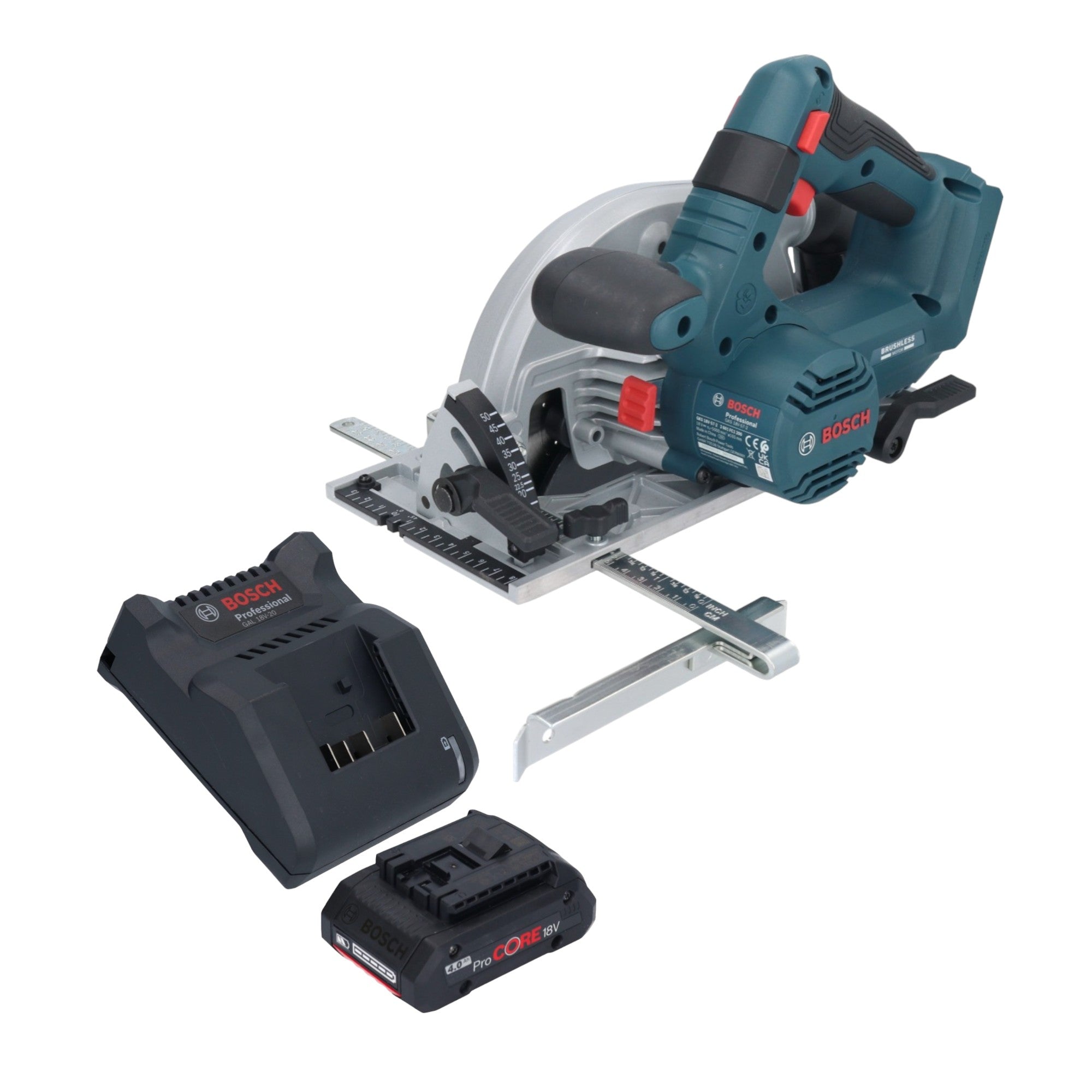 Bosch GKS 18V 57 2 Professional Akku Handkreissaege 18 V 165 mm Brushless 1x ProCORE Akku 4 0 Ah Ladegeraet 0 - toolbrothers
