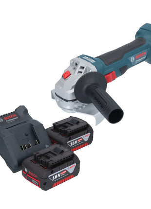 Bosch GWS 18V-7 Professional Akku Winkelschleifer 18 V 125 mm Brushless + 2x Akku 4,0 Ah + Ladegerät