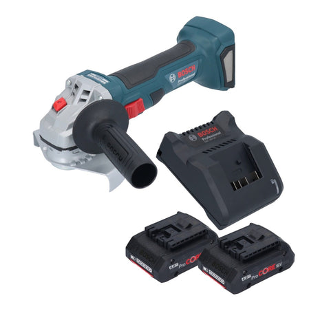 Bosch GWS 18V-7 Smerigliatrice angolare professionale a batteria 18 V 125 mm senza spazzole + 2x batteria ProCORE 4,0 Ah + caricabatterie