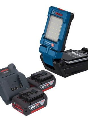 Bosch GLI 18V-800 Professional Lampe sans fil 18 V 800 lm + 2x batterie 4,0 Ah + chargeur