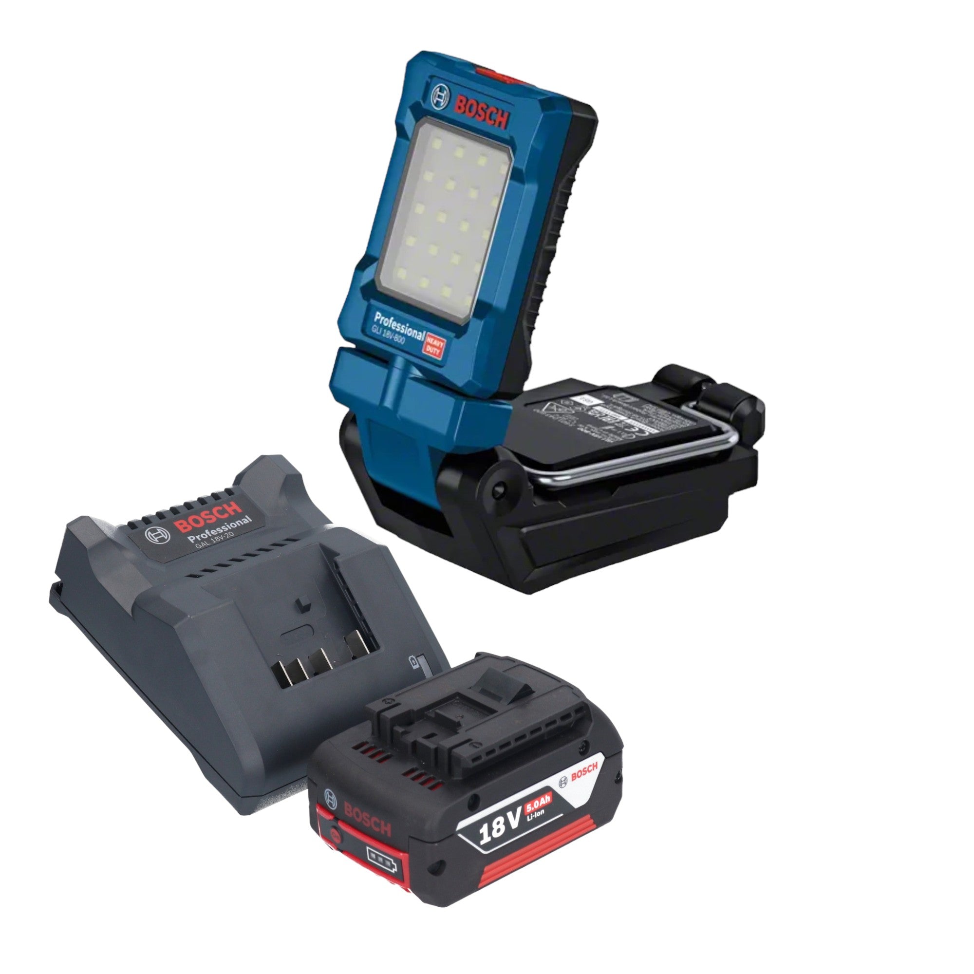 Bosch GLI 18V 800 Professional Akku Leuchte 18 V 800 lm 1x Akku 5 0 Ah Ladegeraet 0 - toolbrothers