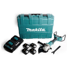 Makita DGA 901 PM4KU2 Akku Winkelschleifer 36V ( 2x18V ) 230mm Brushless + 4x Akku 4,0Ah + Doppelladegerät + Ezynut + Koffer - Toolbrothers