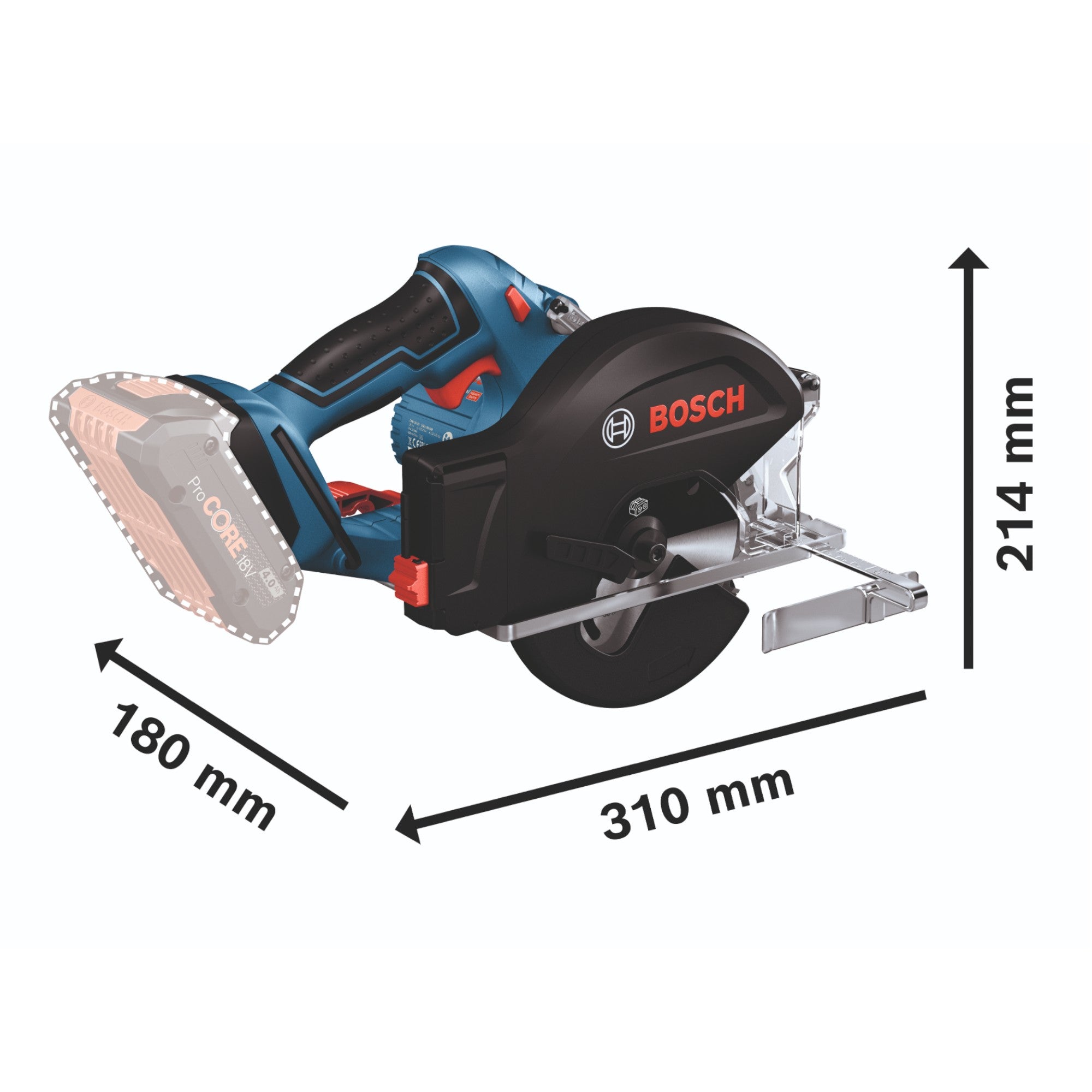 Bosch GKM 18V 50 Professional Akku Metall Handkreissaege 18 V 136 mm Brushless 1x ProCORE Akku 4 0 Ah L Boxx ohne Ladegeraet 4 - toolbrothers