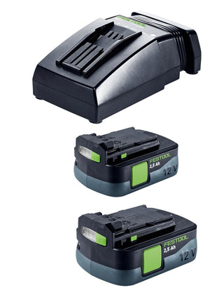 Festool TXS 12 2.5-Plus taladro atornillador a batería 12 V 30 Nm sin escobillas (576873) + 2 baterías 2,5 Ah + cargador + Systainer + Systainer ToolBox SYS3 TB M 137