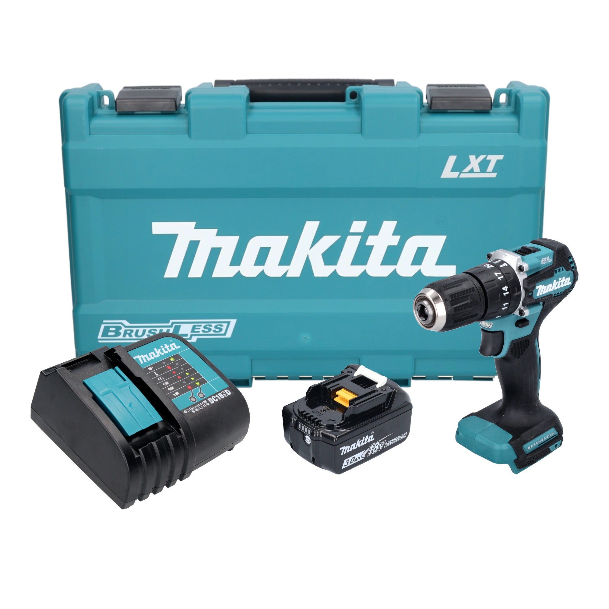 Makita DHP 487 SF1K Akku Schlagbohrschrauber 18 V 40 Nm Brushless 1x Akku 3 0 Ah Ladegeraet Koffer 0 - toolbrothers