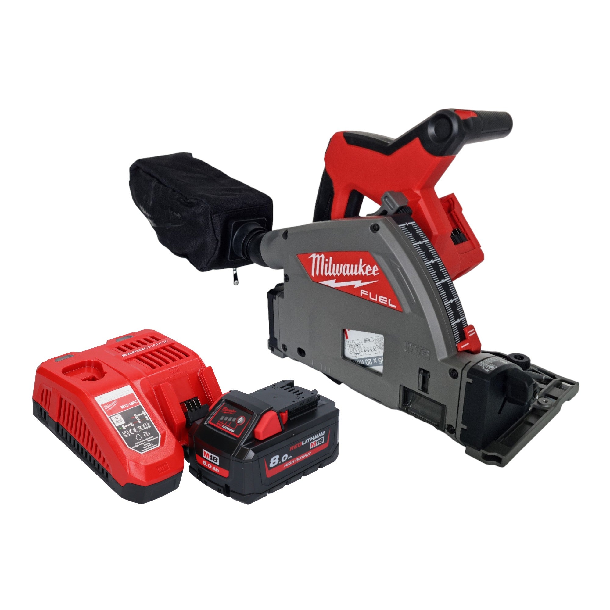 Milwaukee M18 FPS55 801 Akku Tauchsaege 18 V 165 mm Brushless 1x Akku 8 0 Ah Ladegeraet 0 - toolbrothers