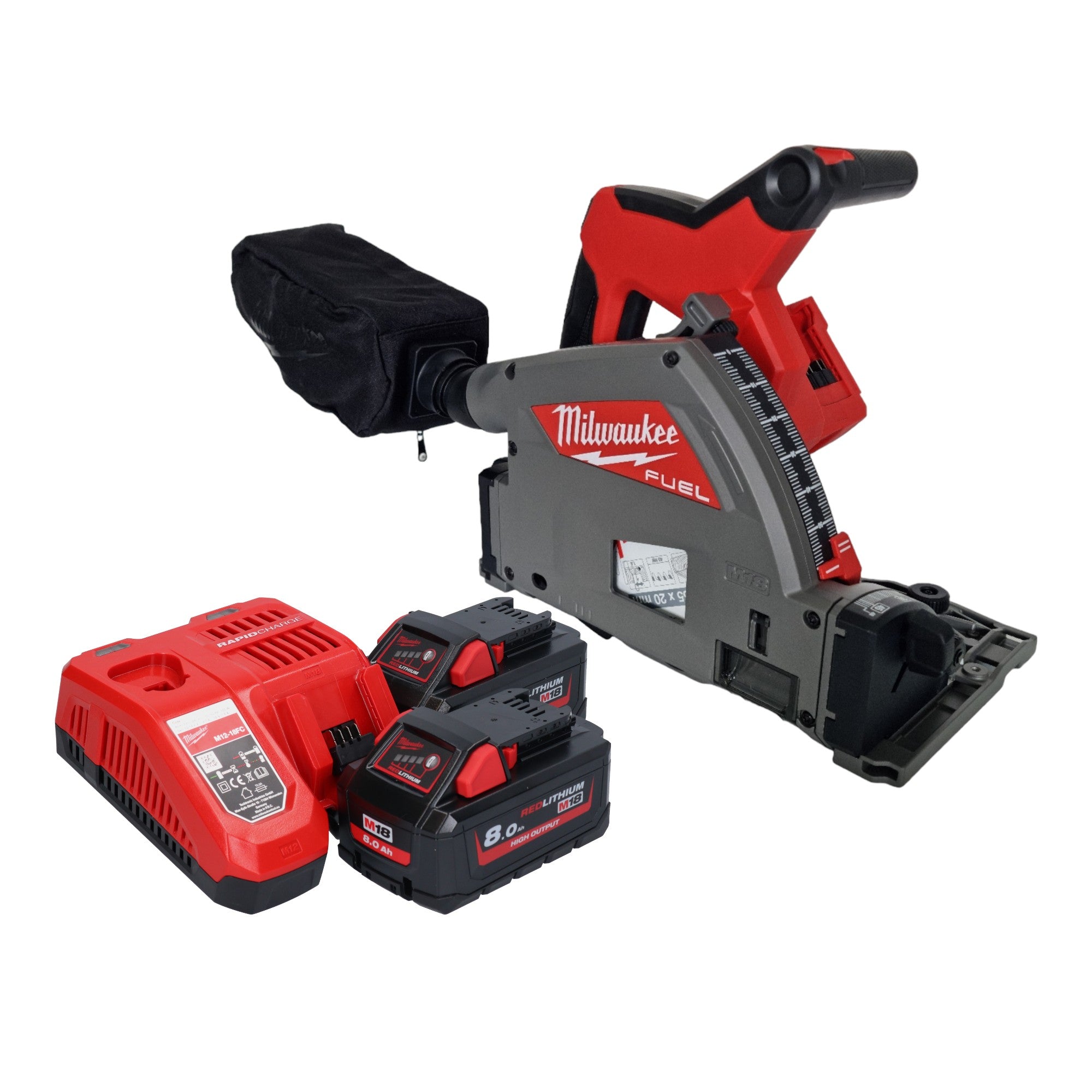 Milwaukee M18 FPS55 802 Akku Tauchsaege 18 V 165 mm Brushless 2x Akku 8 0 Ah Ladegeraet 0 - toolbrothers