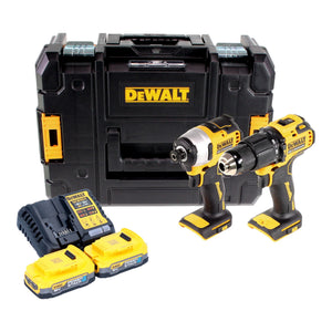 DeWalt DCK 2062 E2T Akku Kombopack 18 V DCD 709 Schlagbohrschrauber + DCF 809 Schlagschrauber + 2x Powerstack Akku 1,7 Ah + Ladegerät + TSTAK