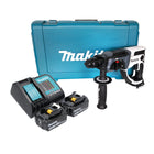 Makita DHR 202 SF2W Akku Bohrhammer 18 V 20 mm 2,0 J weiß + 2x Akku 3,0 Ah + Ladegerät + Koffer