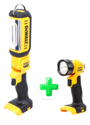 DeWalt DCL 050 Akku LED Lampe 18 V 500 lm Solo + DeWalt DCL 040 18V XR Li-Ion Akku Lampe