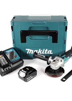 Makita DGA 454 RG1J Akku Winkelschleifer 18 V 115mm + 1x Akku 6,0Ah + Ladegerät + Makpac - Toolbrothers