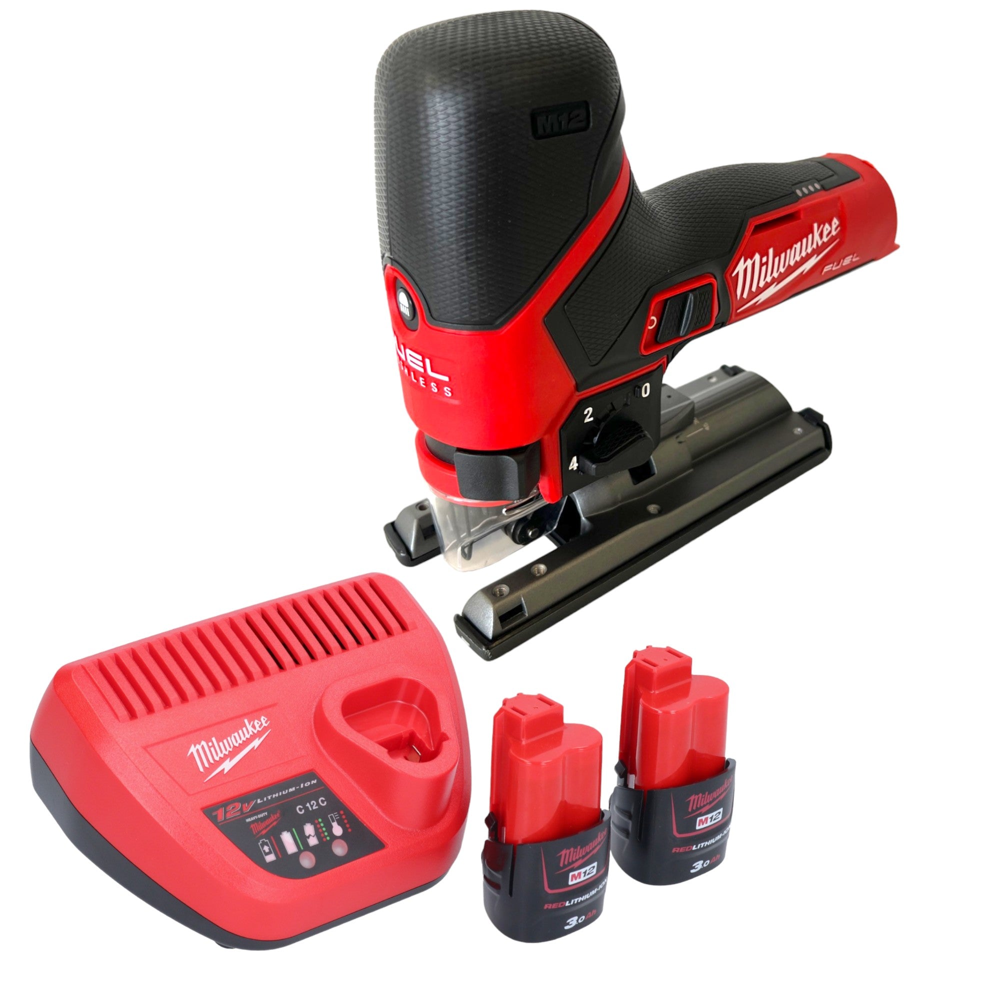 Milwaukee M12 FJS 302 Akku Stichsaege 12 V 22 mm Brushless 2x Akku 3 0 Ah Ladegeraet 0 - toolbrothers