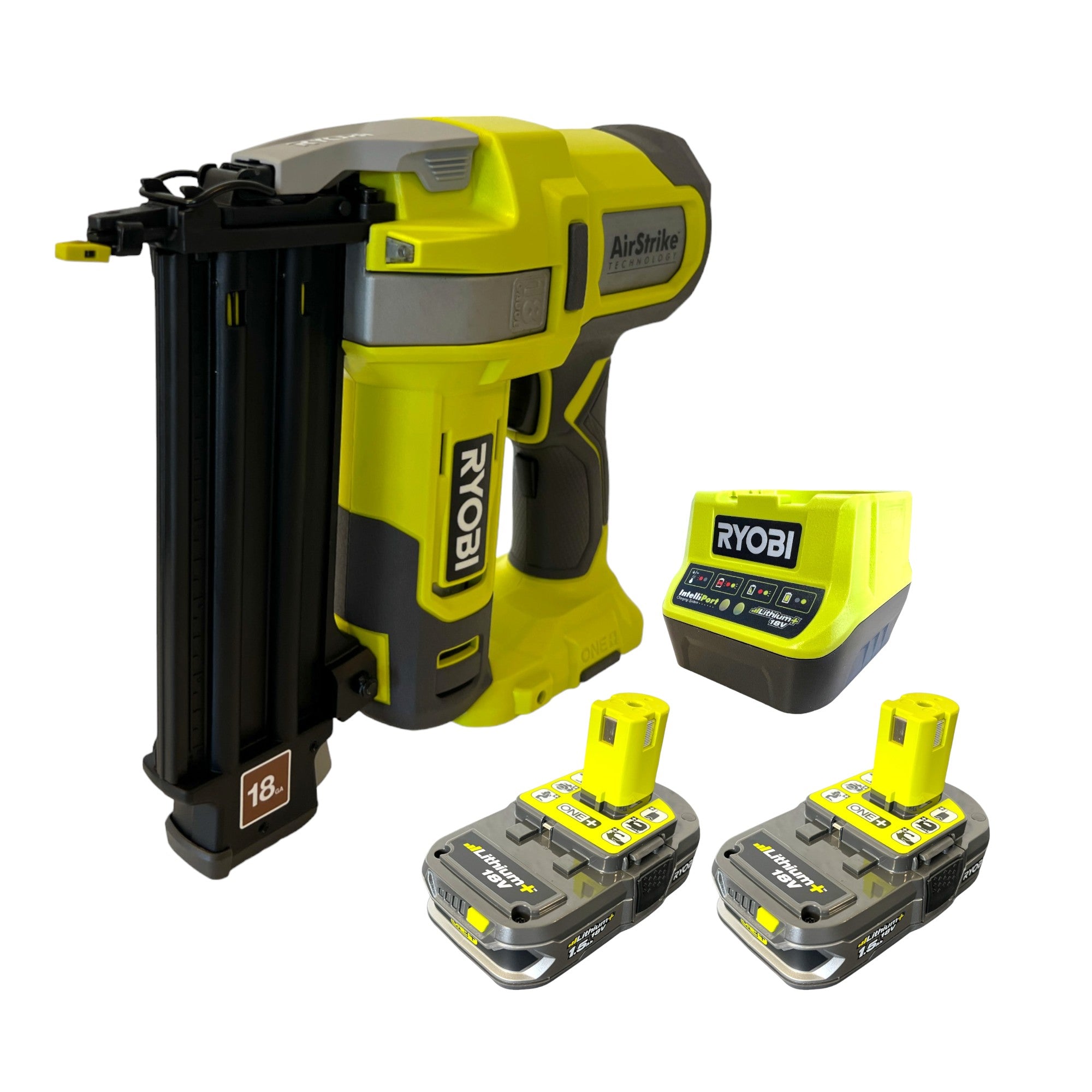RYOBI R18GN18 215 Akku Tacker 18 V 1 2 x 15 50 mm 2x Akku 1 5 Ah Ladegeraet 0 - toolbrothers