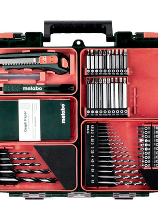 Metabo PowerMaxx BS 12 Set Akku Bohrschrauber 12 V 40 Nm ( 601036870 ) + 2x Akku 2,0 Ah + Ladegerät + Zubehör Set + Koffer