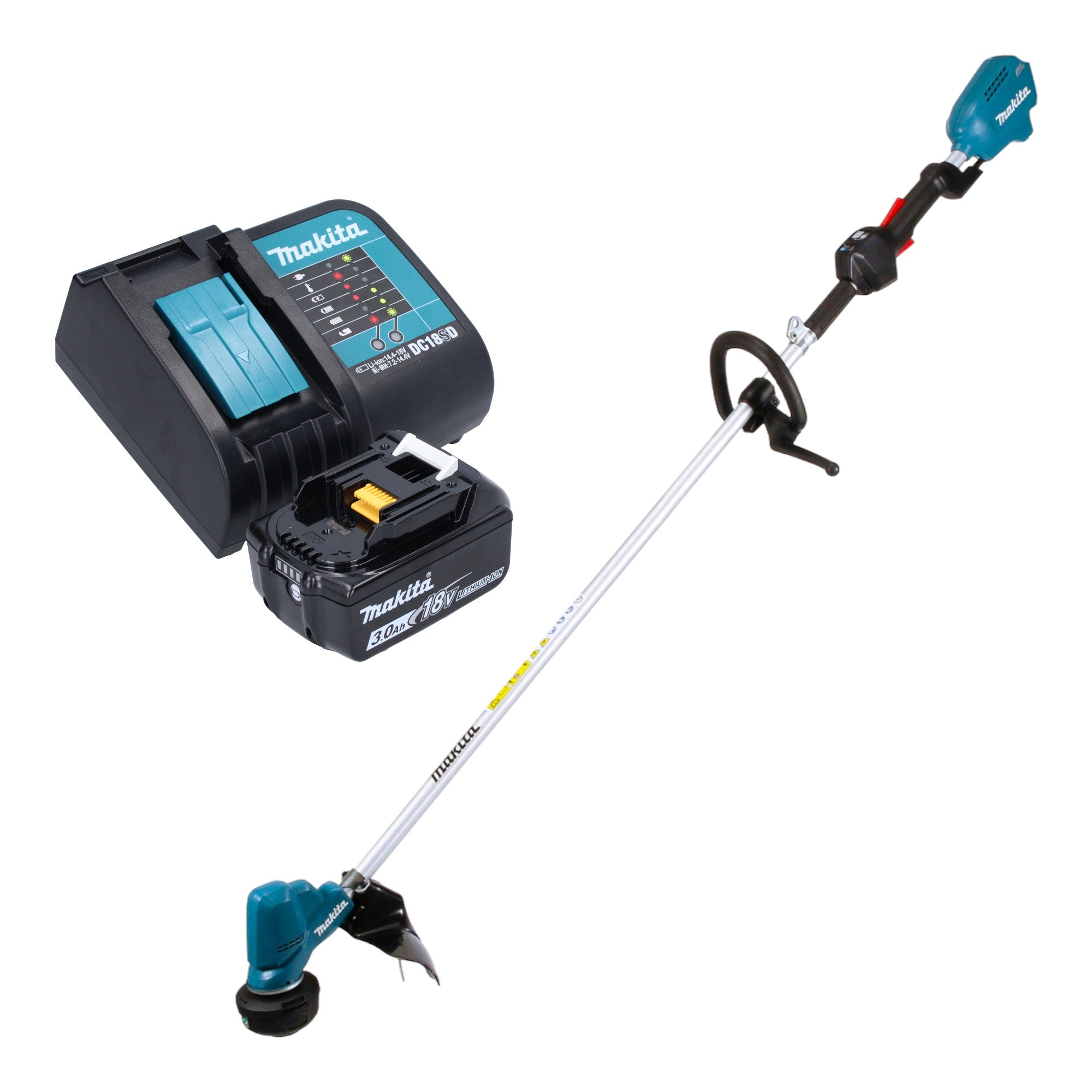 Makita DUR 190 LSFX3 Akku Rasentrimmer 18 V 300 mm Brushless 1x Akku 3 0 Ah Ladegeraet 0 - toolbrothers