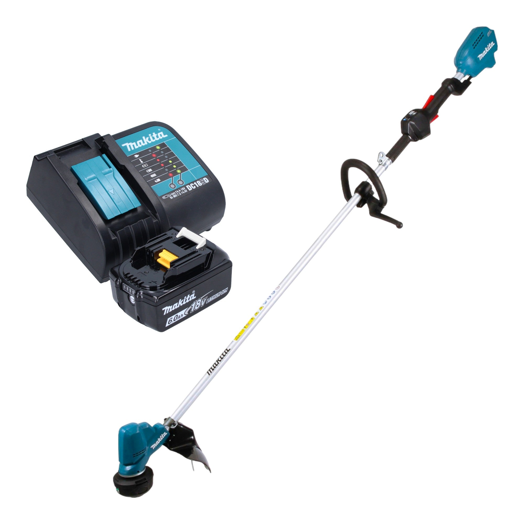 Makita DUR 190 LSGX3 Akku Rasentrimmer 18 V 300 mm Brushless 1x Akku 6 0 Ah Ladegeraet 0 - toolbrothers