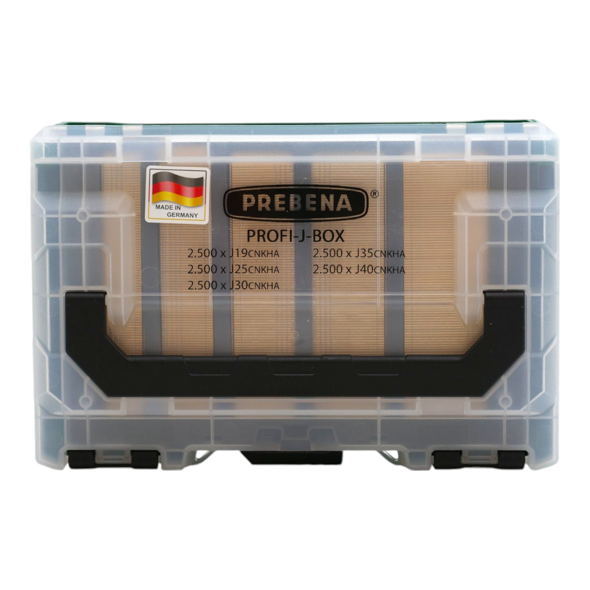 Prebena PROFI J BOX Stauchkopfnaegel Brads 25 32 40 50 mm 12500 Stk verzinkt geharzt 0 - toolbrothers