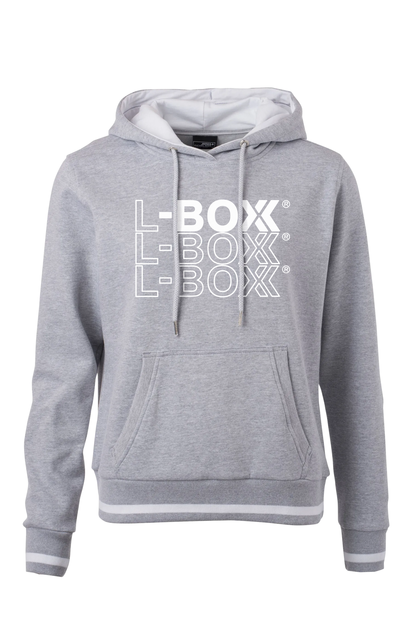 Der L BOXX Hoodie in Grau Weiss Herren Groesse S Sportlich und Bequem  0 - toolbrothers
